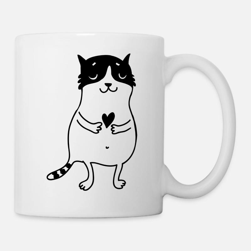 Katze - Tasse - Weiß