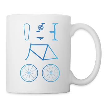 Fahrrad - Tasse - Weiß - Rechts