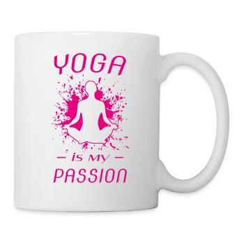 Yoga is my passion - Tasse - Weiß - Rechts