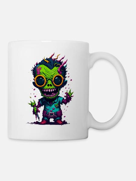 Colorful cool zombie - Mug - white