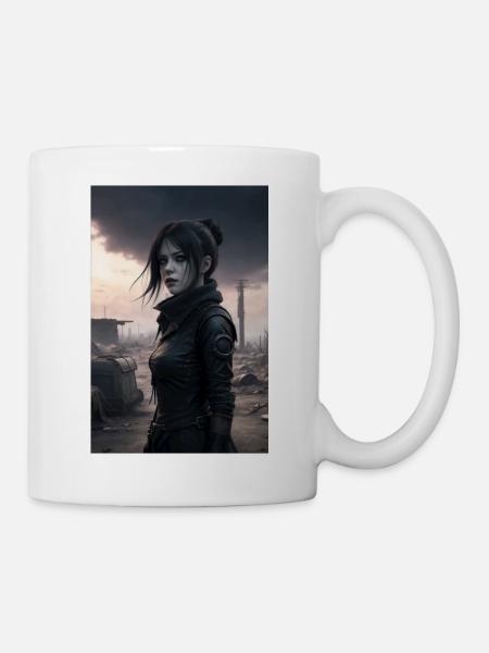 Goth Anime Girl - Mug - white