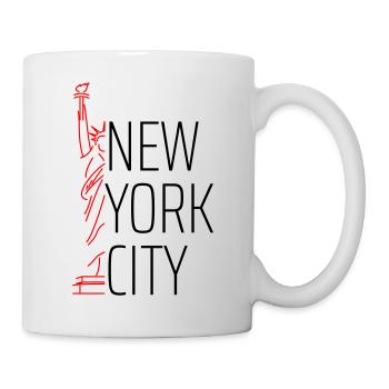 statue of liberty new york city Freiheitsstatue - Tasse - Weiß - Rechts