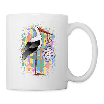 Storch - Tasse - Weiß - Rechts