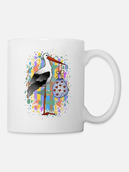 Cigogne - Mug blanc - blanc