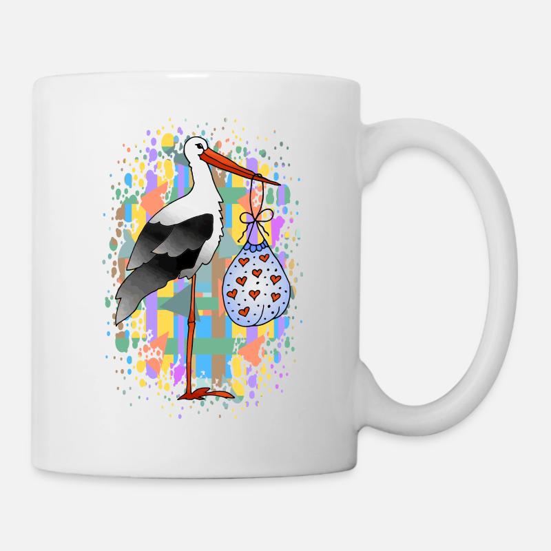 Cigogne - Mug blanc - blanc