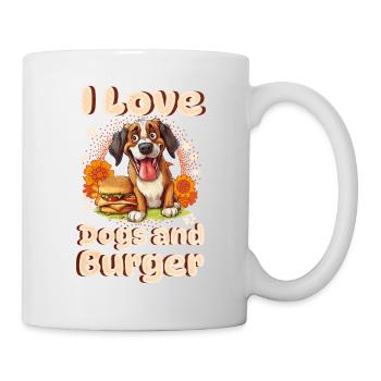Dog Burger Hamburger Fast Food Dog Lover - Mug - white - Right