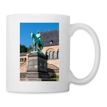 Reiterstandbild Wilhelms I. in der Kaiserpfalz - Tasse - Weiß - Rechts