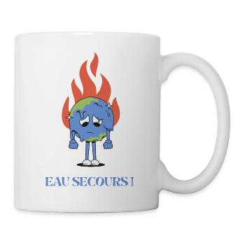 Eau secours. Protege ta planète - Mug blanc - blanc - Droite