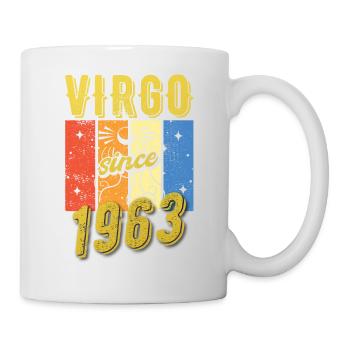 Vierge 1963 Cadeau d’anniversaire du zodiaque - Mug blanc - blanc - Droite