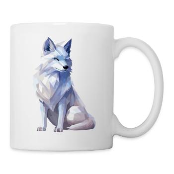 Polarfuchs im Polygon Stil - Tasse - Weiß - Rechts