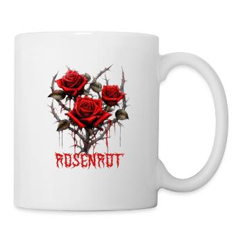 Rosenrot Dornen - Tasse - Weiß - Rechts