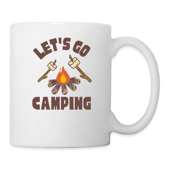 Let's go camping (campfire, marshmallow, camping) - Mug - white - Right