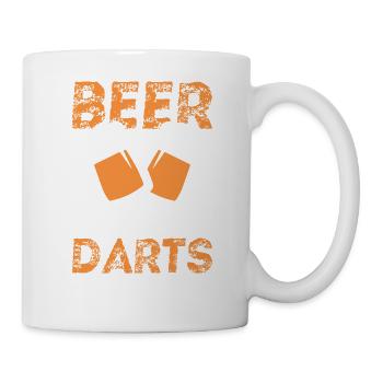 bier und dart - Tasse - Weiß - Rechts