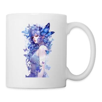 Morpho butterflies v4 - Mug blanc - blanc - Droite