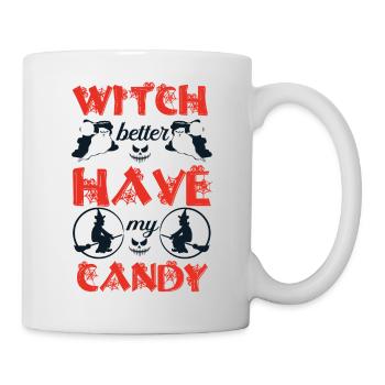 Sorcières Joyeux T-shirt Halloween Chat noir, Jack - Mug blanc - blanc - Droite