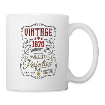 1970 vintage retro 70s 50 born birthday - Mug - white - Right