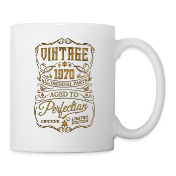 1970 vintage retro 70s 50 born birthday - Mug - white - Right