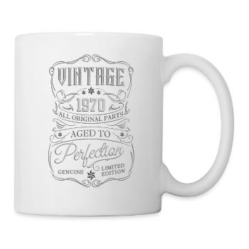 1970 vintage retro 70s 50 born birthday - Mug - white - Right