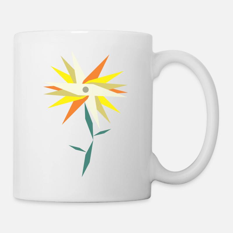 Low Poly Flower - Mug - white