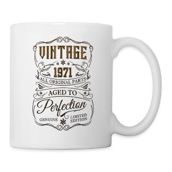 1971 vintage retro 70s legends are born birthday - Mug - white - Right