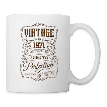 1971 vintage retro 70s legends are born birthday - Mug - white - Right