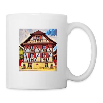 Alsatian House Painting - Mug - white - Right
