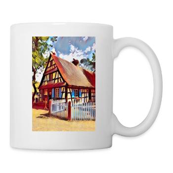 Maison Alsacienne Dessin - Mug blanc - blanc - Droite