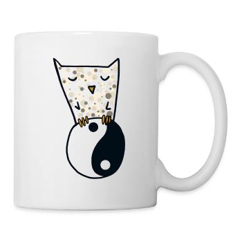 Eule und yin yang - Tasse - Weiß - Rechts