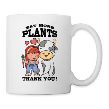 Eat more plants - Mug - white - Right