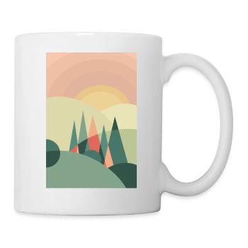 Schwarzwald Illustration Black Forest - Tasse - Weiß - Rechts