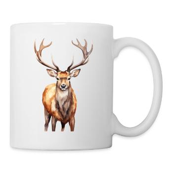Hirsch - Tasse - Weiß - Rechts