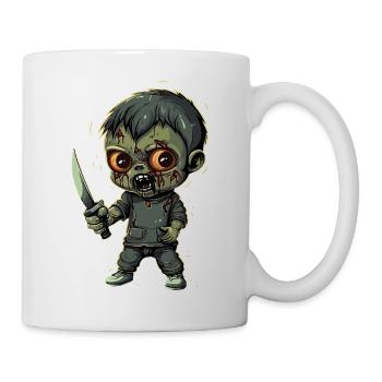 Zombie Halloween Monster Horror Knife - Mug - white - Right