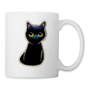 cat persian purr siamese tomcat black paw - Mug - white - Right