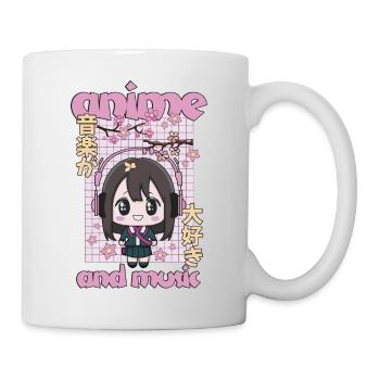Anime And Music - Tasse - Weiß - Rechts