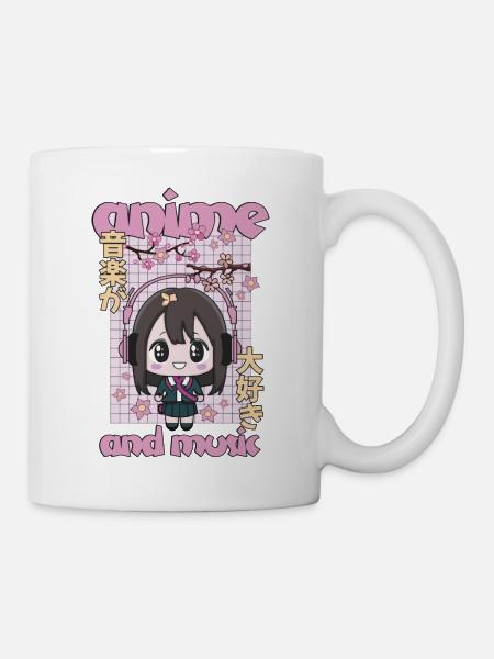 Anime And Music - Tasse - Weiß