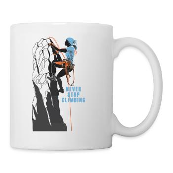 Never Stop Climbing (Girls Edition) - Tasse - Weiß - Rechts