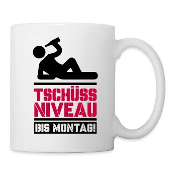 tschüss niveau - Tasse - Weiß - Rechts
