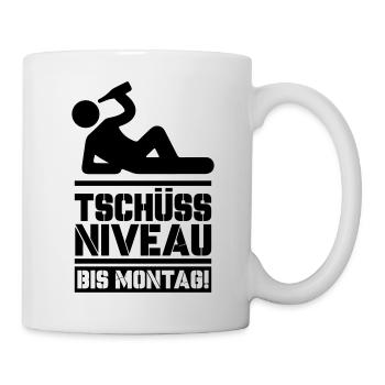 tschüss niveau - Tasse - Weiß - Rechts
