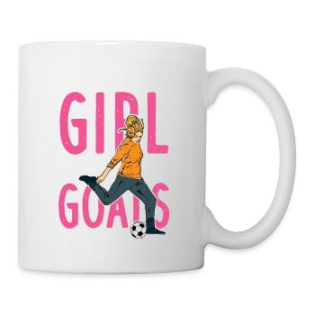Ein Mädchen mit Zielen sein - Tasse - Weiß - Rechts