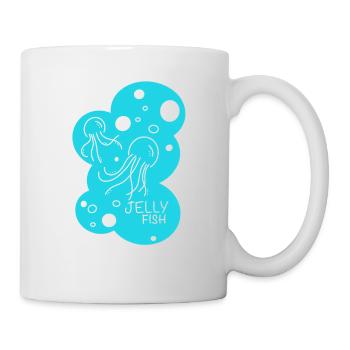 Méduse / sous-marin / mer / fellation / natation - Mug blanc - blanc - Droite