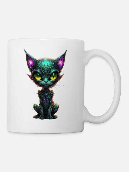 Galaxy Cat - Tasse - Weiß