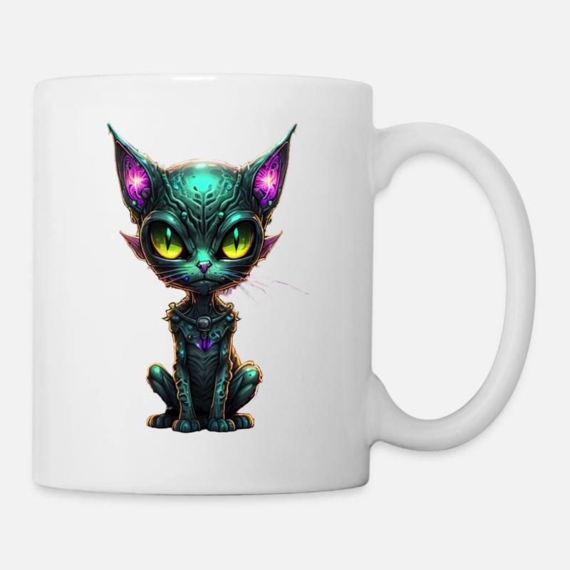 Galaxy Cat - Tasse - Weiß