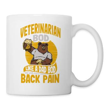 Veterinarian Bod Like A Dad Bod Funny Vet Tech - Mug - white - Right