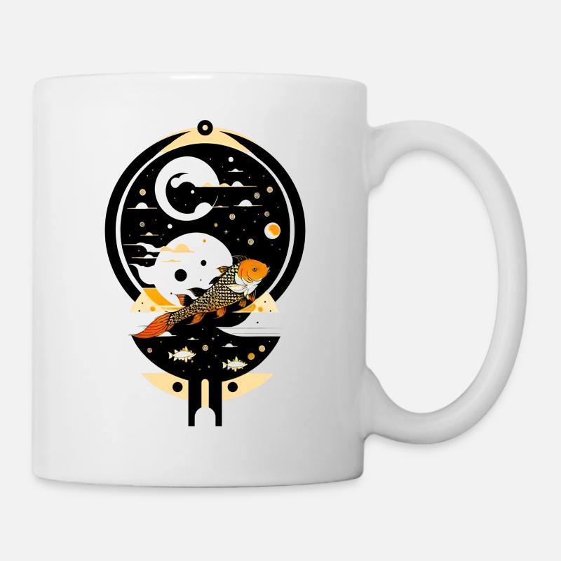 Stilvolle Koi - Tasse - Weiß