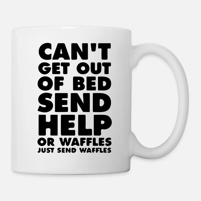 Impossible de sortir du lit envoyer de l'aide - Mug blanc - blanc