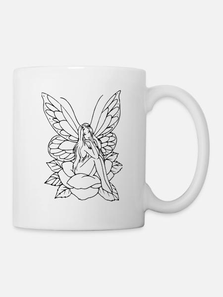 Elfe Papillon Rose - Mug blanc - blanc