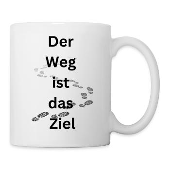 Der Weg ist das Ziel - Tasse - Weiß - Rechts