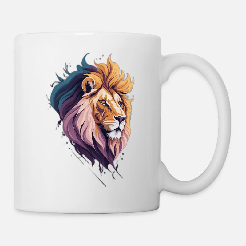Löwe - Tasse - Weiß