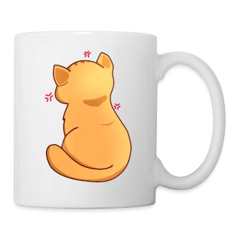 Funny Kawaii Orange Cat, Annoyed Cat - Mug - white - Right
