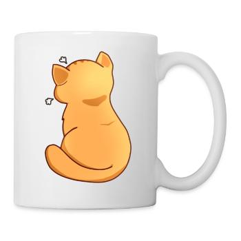 Kawaii Orange Cat Annoyed, Cat Lover - Mug - white - Right